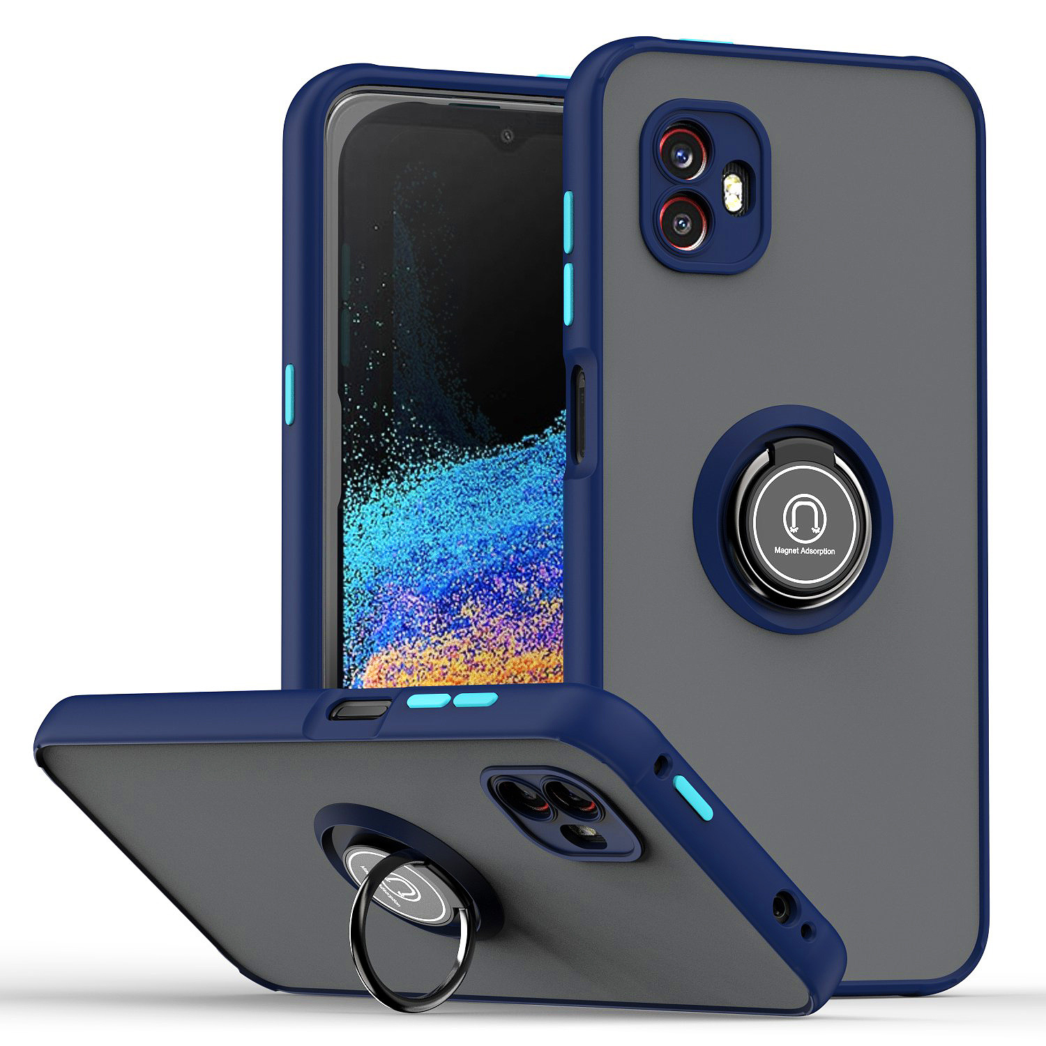 TEMU Phone Case - Qiying Generation Phone Case, Lens Protection, With Ring Holder, Easy To Carry, Easy Style, Suitable For Galaxy X Cover 7 And X