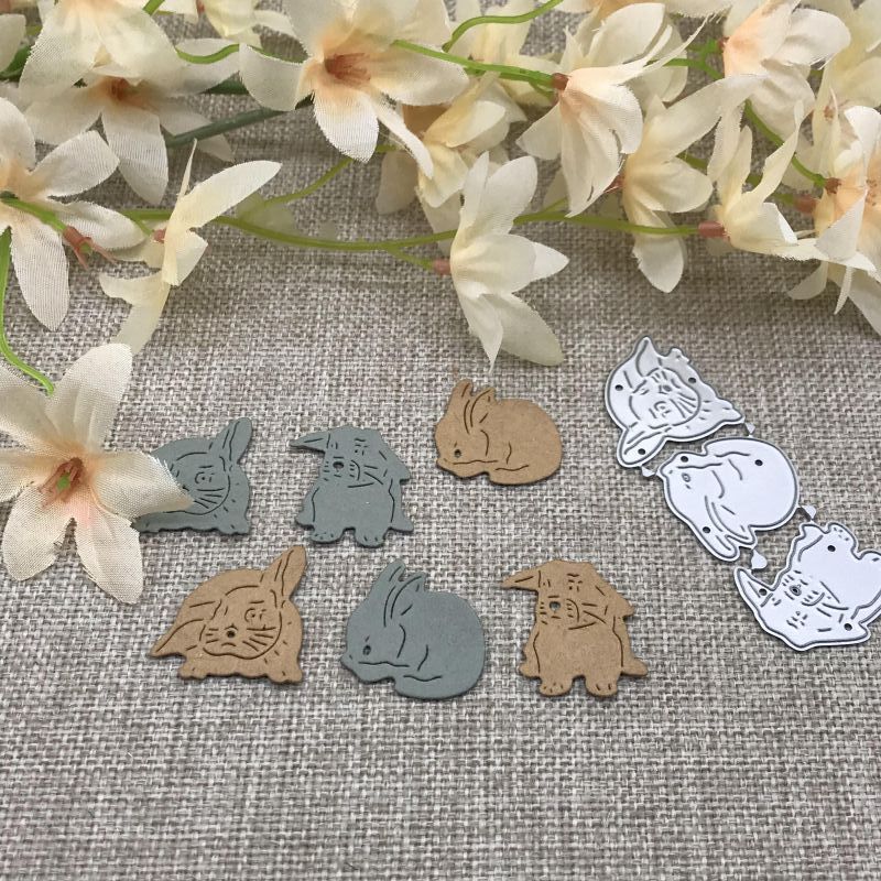 

Easter Bunny Metal Cutting Dies Stencils For Diy Scrapbooking Decorative Embossing Handcraft Die Cutting Template