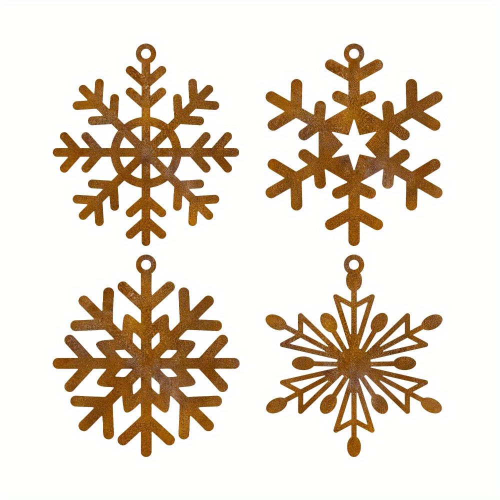 TEMU Set vintage natalizio da 4 pezzi di decorazioni ricamate a di , adatte per decorazioni festive interne ed esterne, ornamenti artistici da parete