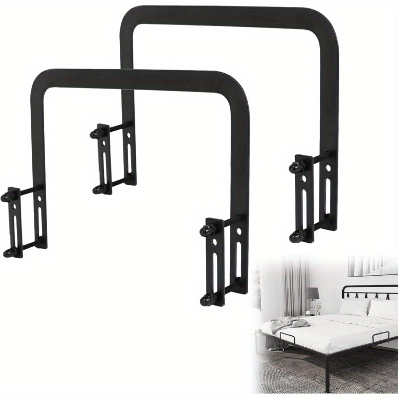 Image of 2pcs Mattress Slide Stopper, Non Slip Mattress Gripper Gaskets For Metal Bed Frame, Mattress Holder Retainer Bar To Keep Mattress Topper From Sliding