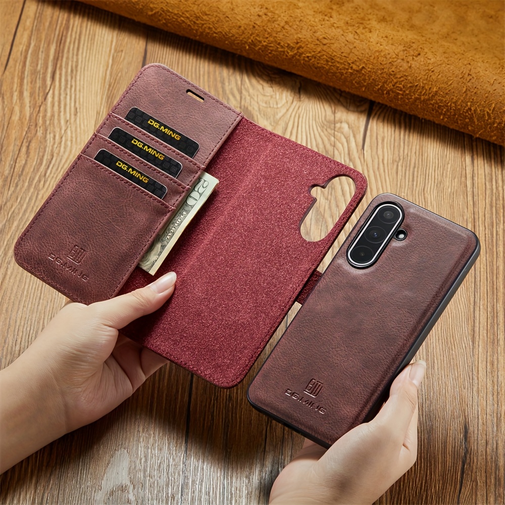 TEMU Phone Case - Multifunctional Wallet Phone Case, Faux Leather Material, Suitable For Galaxy Models, Including A56, A36, A26, A16, A06, A55, A35,