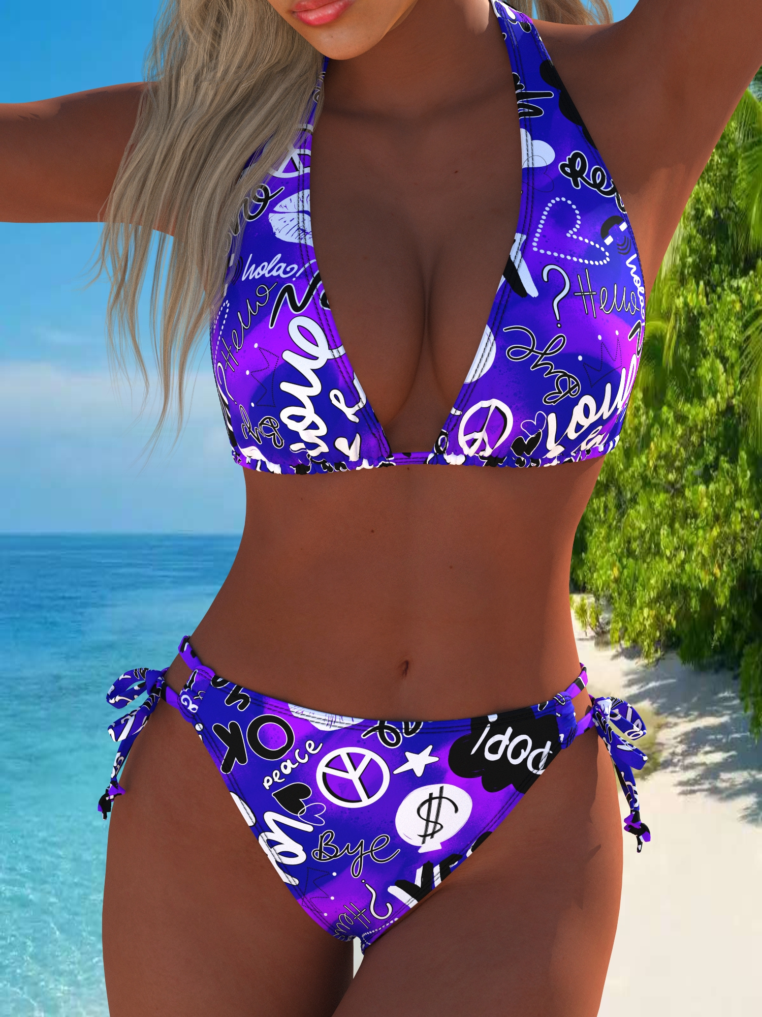 set bikini donna pezzi design elegante tessuto Temu Italy