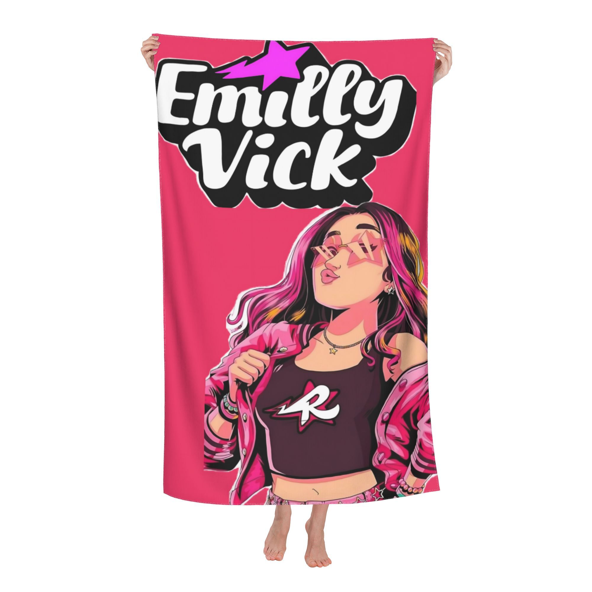 TEMU Print Beach Towel - Lightweight And Portable For Travel, Swimming, Camping - Adult Bath Towel, Large Beach Towel, Yoga Accessory, Vibrant