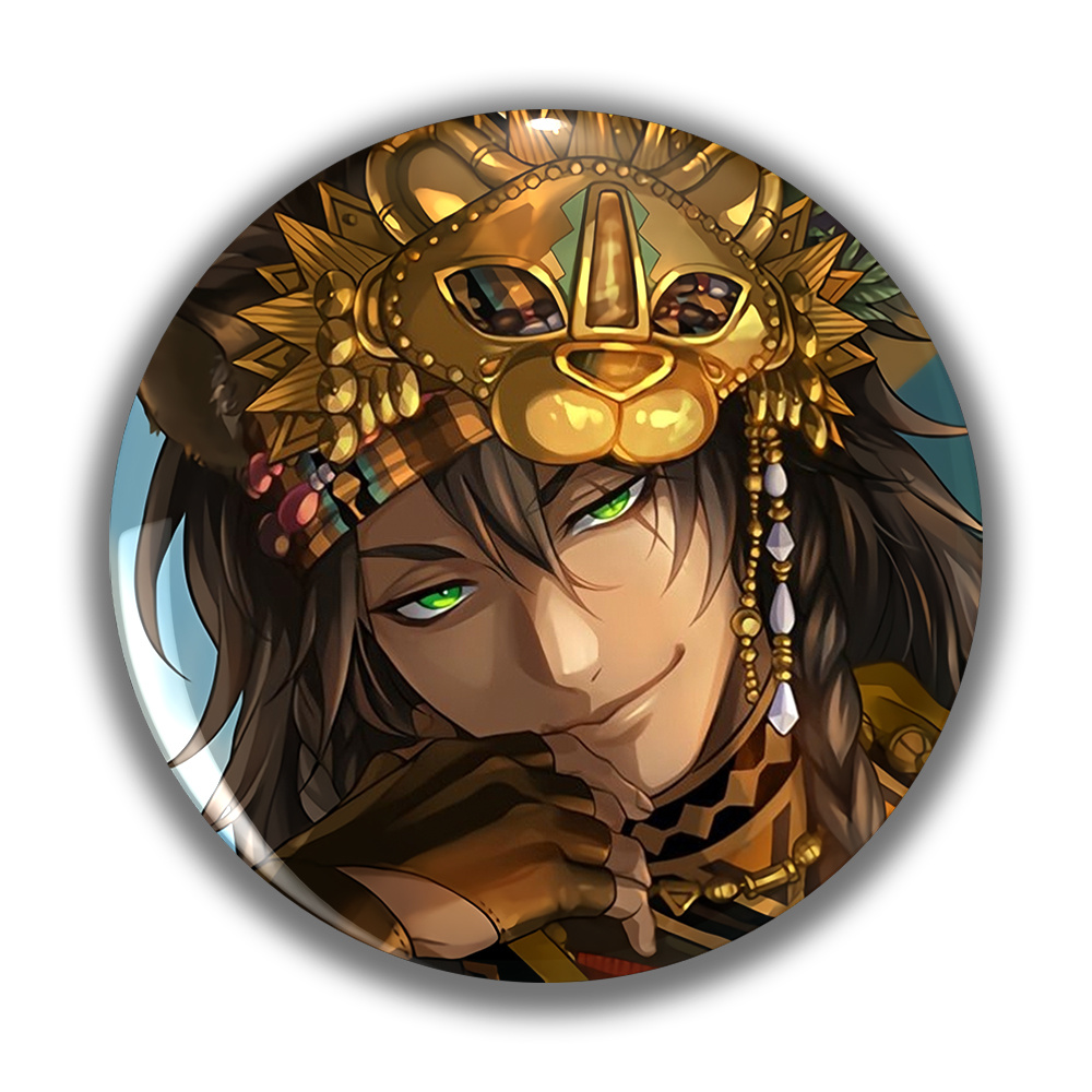TEMU Men's Fashion Brooch/ Pin - Anime Cartoon Circular Badge - Unisex - Suitable For Fun Gifts Between Family, , - Suitable For Accessories Such As