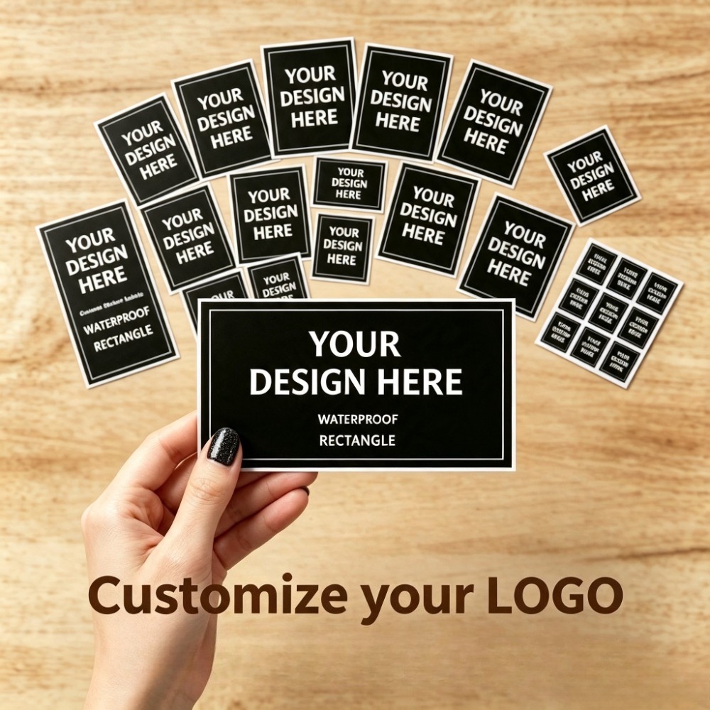 TEMU Custom Stickers 40/90pcs, Personalized Rectangular Label Stickers. High-quality Pvc Stickers Are, , Tear-resistant, Pre-die-cut, And Ready To