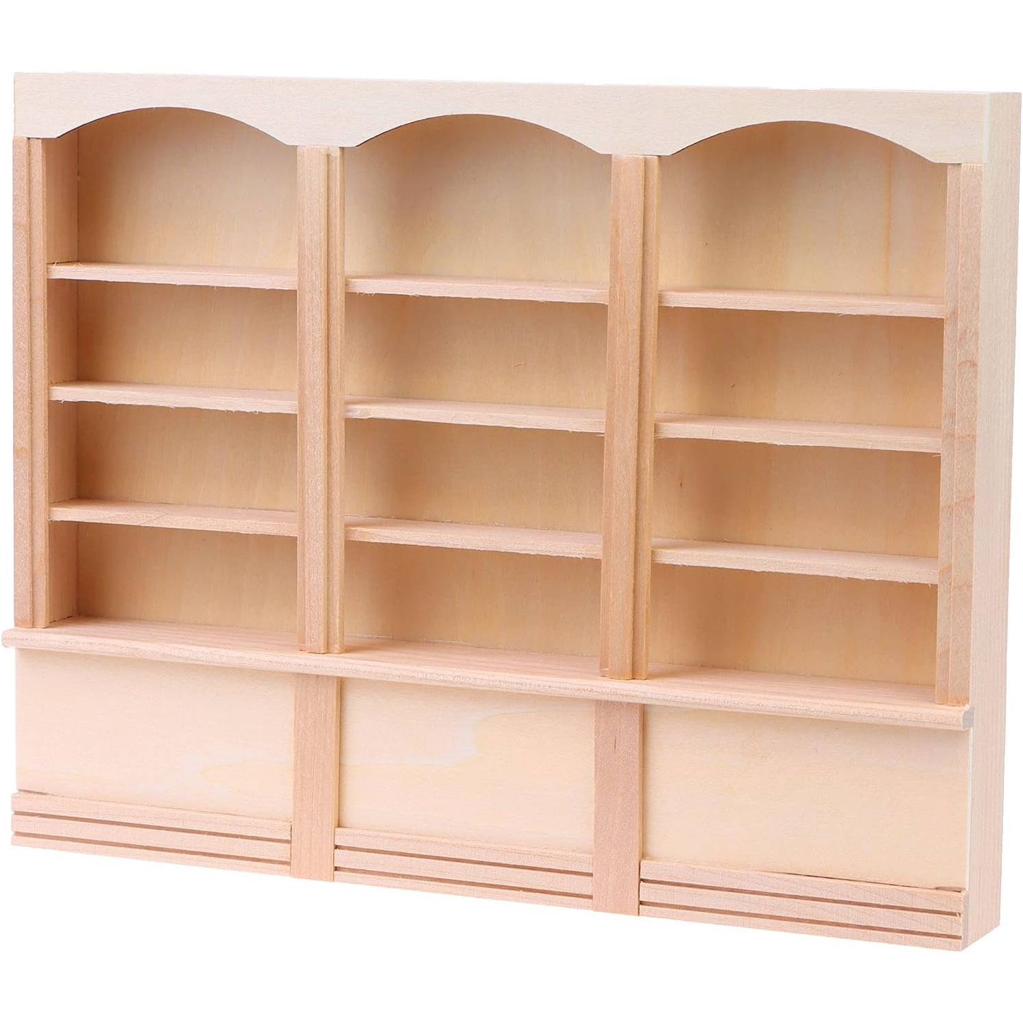 TEMU 1pc 1:12 Scale Miniature Plastic Bookshelf, Mini Bookshelf Display Shelf And Storage Cabinet, For Mini House Scene Layout, Collectible Ornament