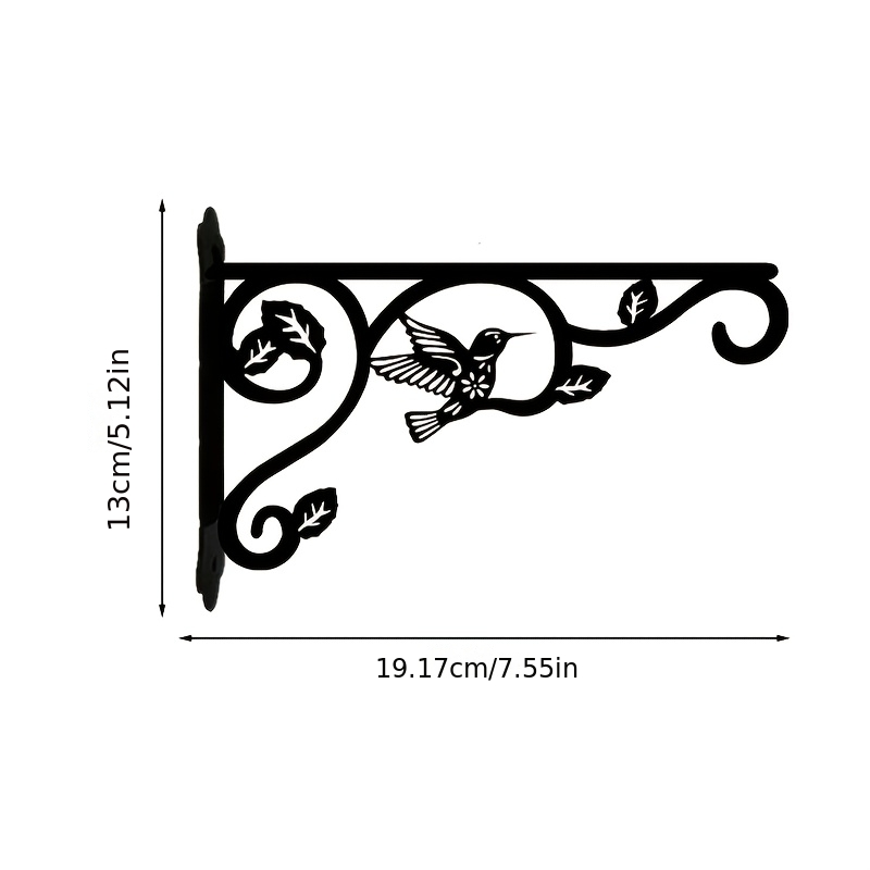 TEMU Set appendiabiti da esterno in metallo a forma di uccello e , design con foglia, e uccello, gancio da parete multifunzionale, per mangiatoie per