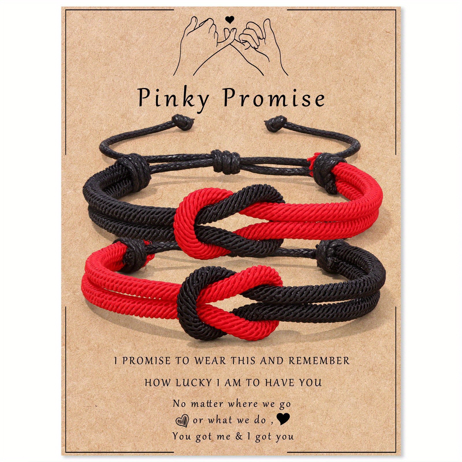 Black and White Knot Milan Rope Bracelet, Friendship Gift