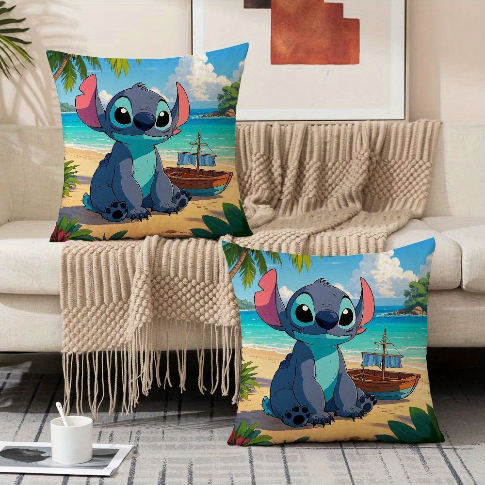 2 pack     beach scene throw pillow covers traditional style cushion cases for sofa and outdoor living room decor details 1