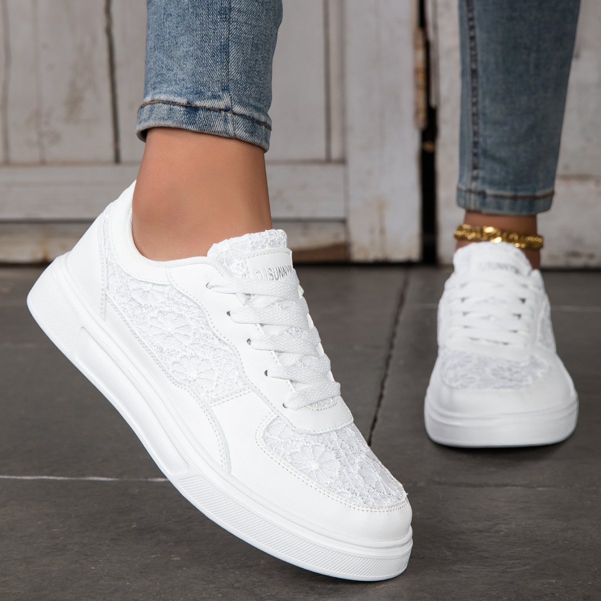 TEMU DJSUNNYMIX Merk Dames Outdoor Casual Sneakers, Ademend en Comfortabel Zomer Lichtgekleurde Reissneakers, Maat Outdoor Skate Schoenen voor Dames