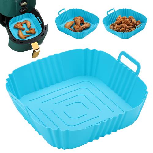 1pc silicone air fryer liner square air fryer liner pot silicone basket bowl baking accessories baking tools kitchen gadgets kitchen accessories