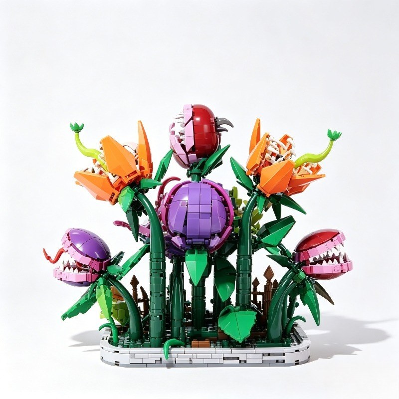 1266pcs Piranha Plant Building Blocks Toy Set for Creative Display