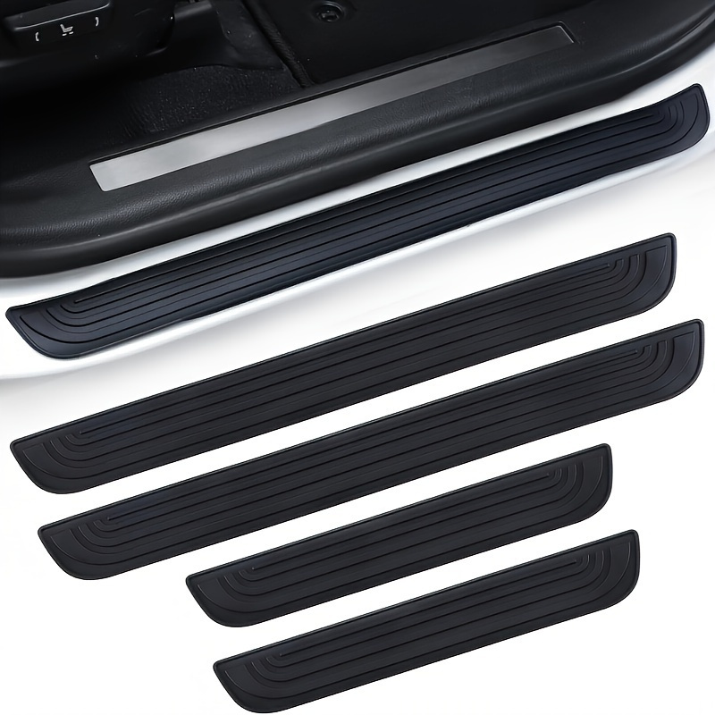 TEMU 4pcs Pvc Car Door Entry Guard Set - Flexible, Anti-scratch & Slip-resistant Sill Protectors, Vehicles, Enhances Safety And Style, Car Door Protector