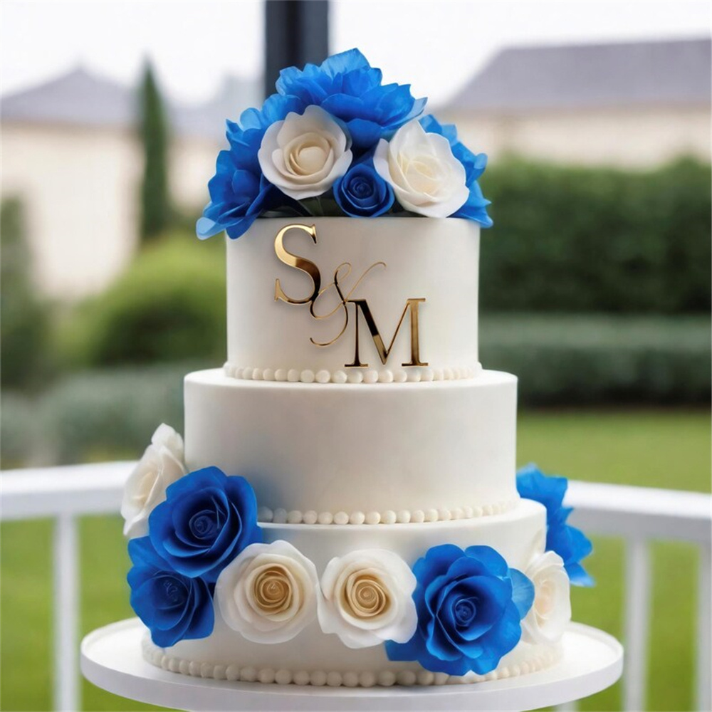 E-shop Kuchenaufsatz mit Initialen für Paare für Hochzeit, personalisierter Kuchenaufsatz, goldener individueller Aufsatz, Verlobungsfeier,