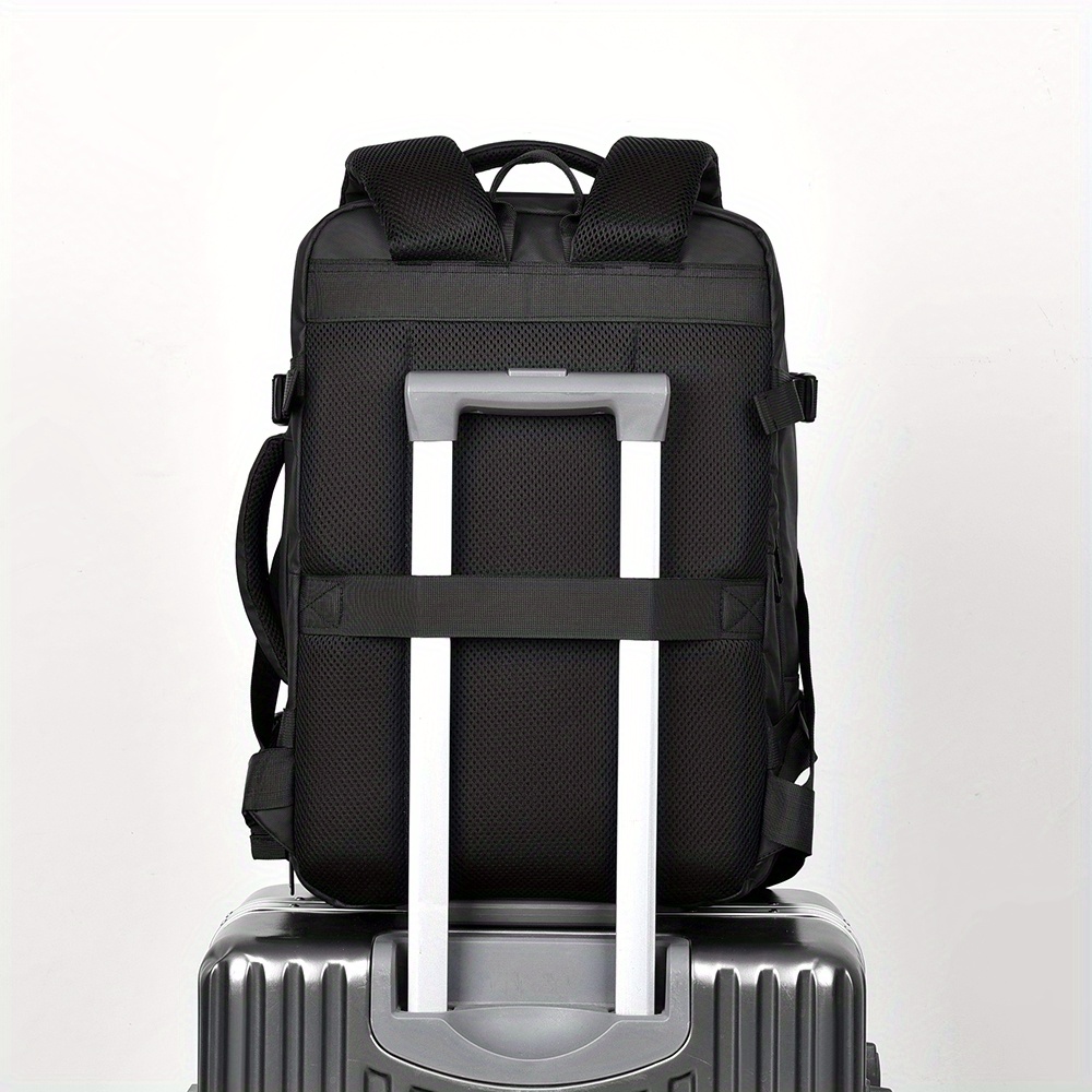 Weixier Sac à dos portable extensible - Sac à dos de voyage grande capacité avec compartiment pour ordinateur portable de 39,62 cm, sac à dos d'affaires robuste, plusieurs poches zippées, bretelles d'épaule réglables - Sac à dos extensible pour le travail, l'école, les vacances - Sac à dos unisexe pour hommes et femmes (noir), trajet quotidien, design élégant, construction durable, travailleurs de bureau, épais