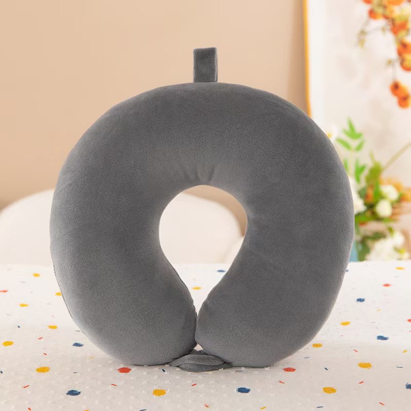 TEMU Soft Slow-rebound Cotton Neck Pillow Travel Pillow Solid Neck Health -shaped Pillow