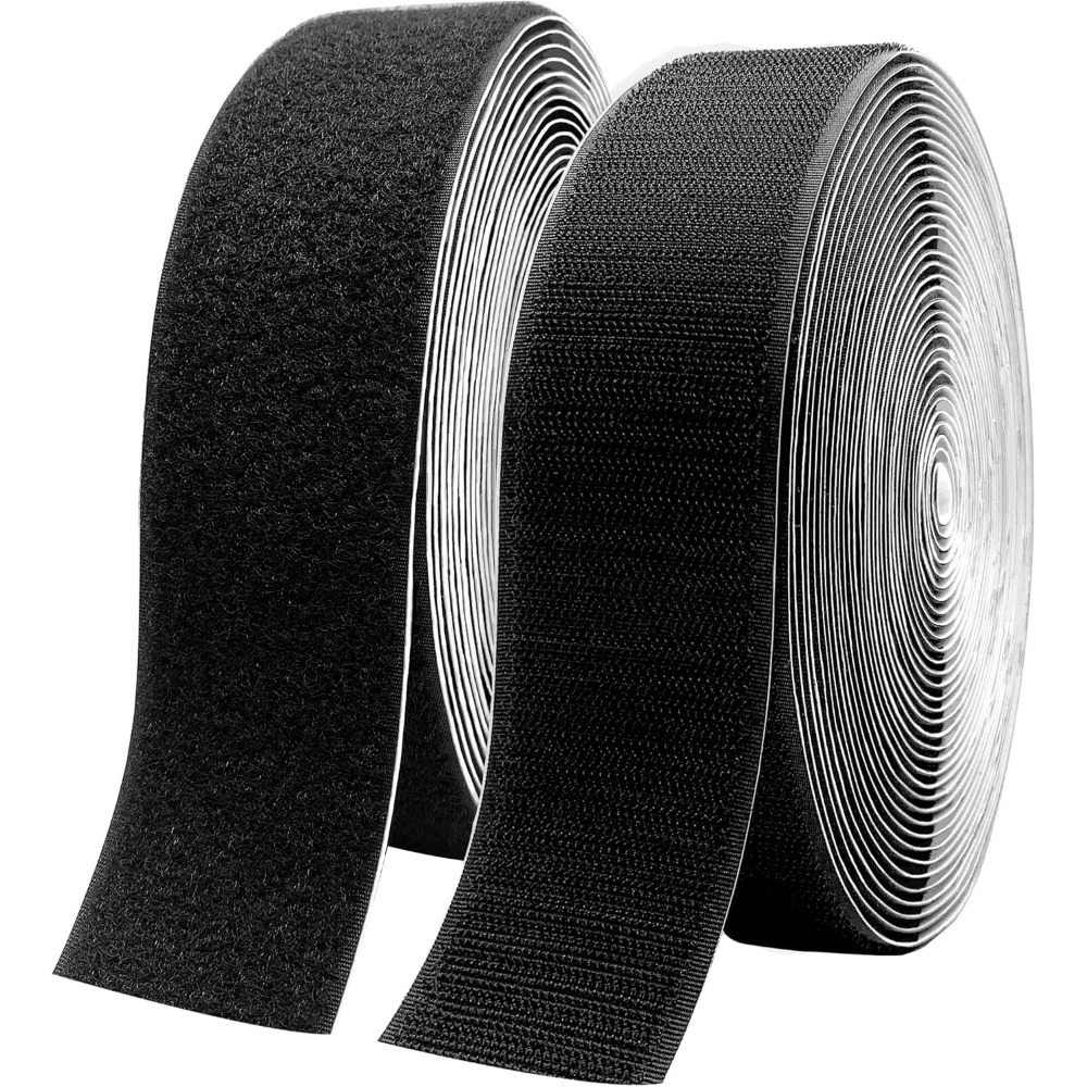 E-shop Nylon Schwerlastband, schwarze doppelseitige selbstklebende Befestigungen, geeignet zum Befestigen von Fenster, Sofakissen, Teppichen und