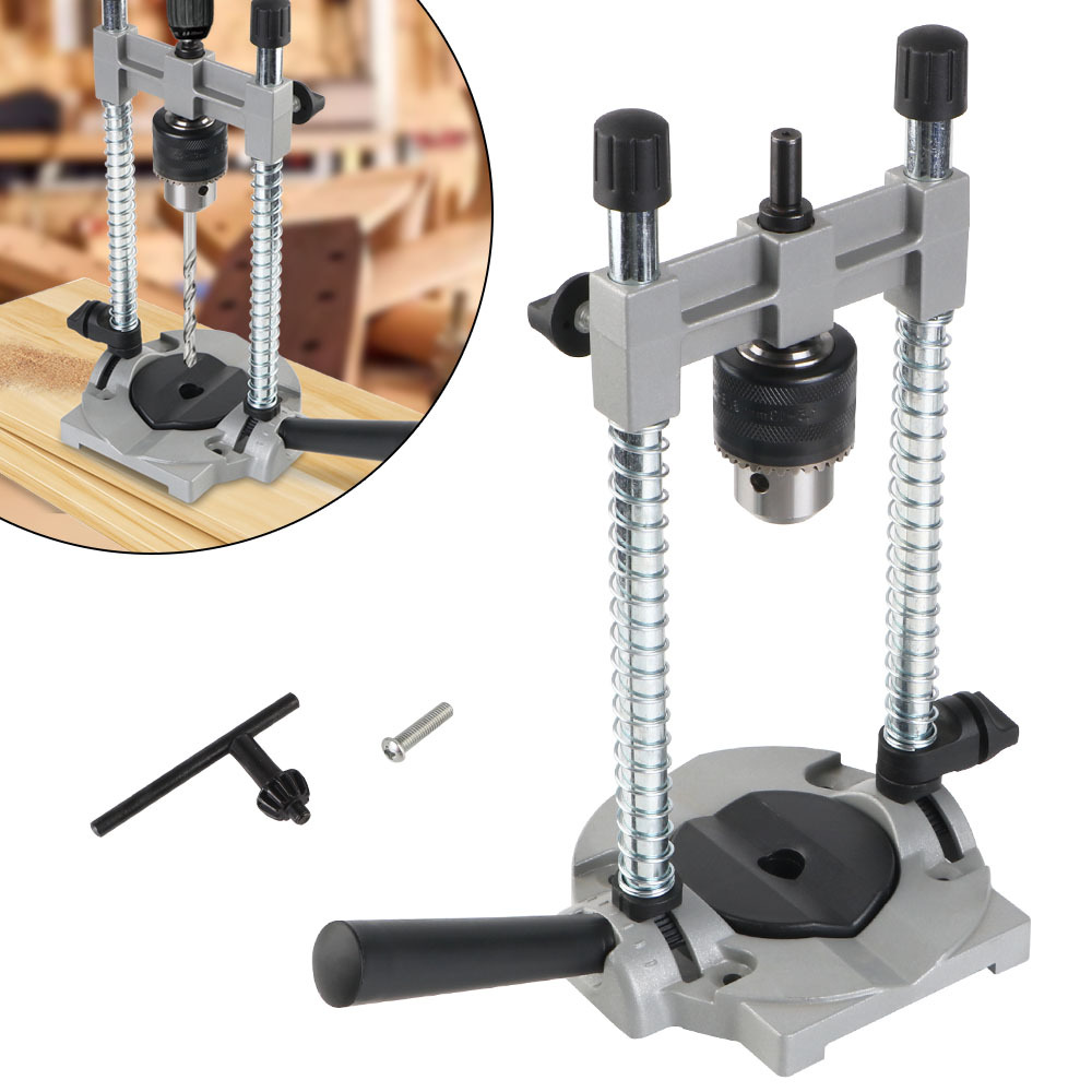 

Aluminum Alloy Drill Stand, Adjustable 0- Angle, Multi-functional Woodworking Power Tool With Steel And Metal Base