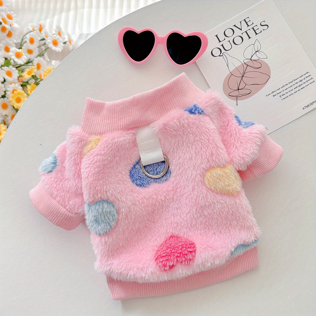 Image of Christmas Autumn And Winter Dog Coat, Autumn New Flannel - Clothes Teddy Bichon Pomeranian Traction Vest