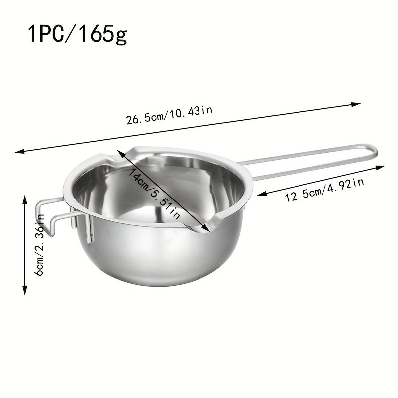 Stainless Steel Double Boiler Pot - Perfect For Chocolate, Butter, Oil & Wax Melting - Gadget For Holidays Like Halloween, Christmas, Valentine's, Mother's & Father's Day
