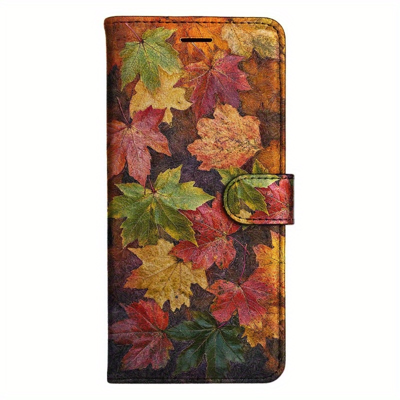TEMU Phone Case: Leaf Flip Wallet Case For S8 S9 S10 A30s A50s Note 10 20 A10s A20s A51 A71 S20 A11 A31 S20 S21 A42 A12 M12 A32 A52s A72 A22 A02 S22