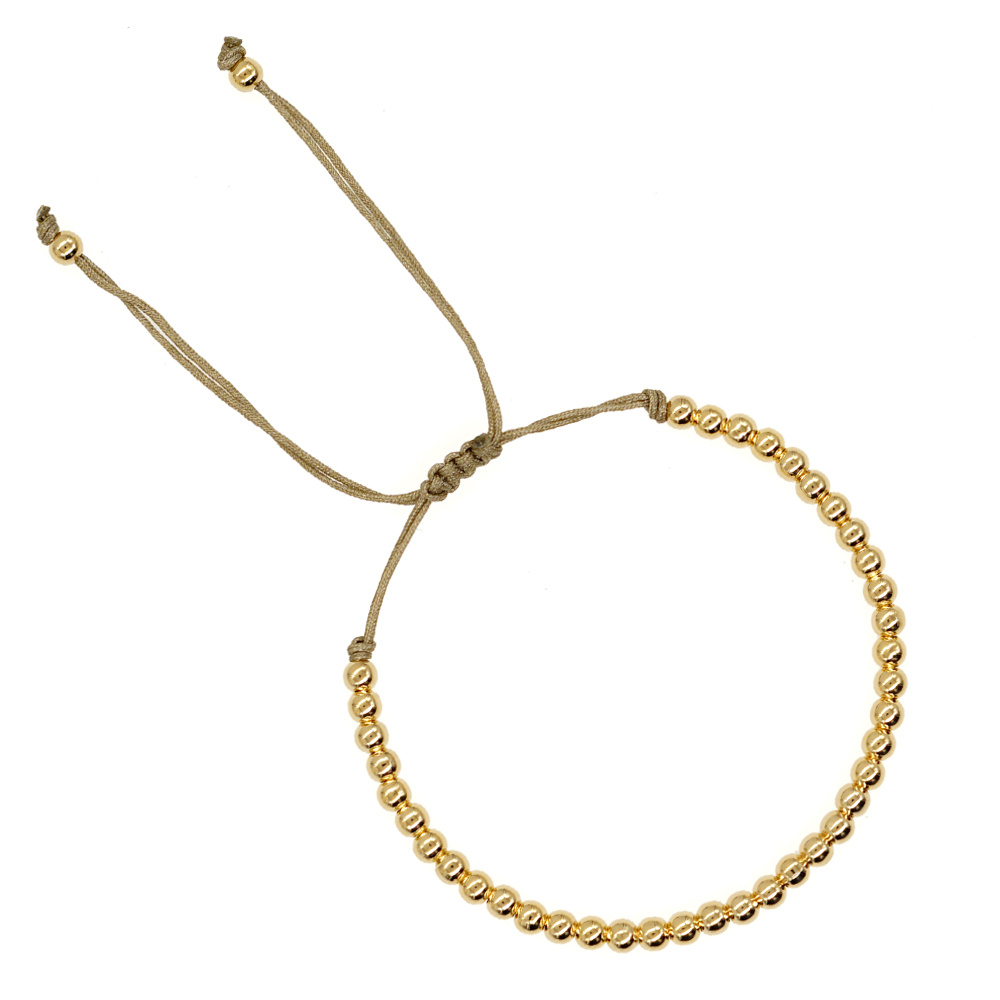 TEMU A Women's Fashion Bracelet, Bohemian Style, Copper Bead Jewelry Thread Bracelet, Suitable For Daily Casual Women, A Beautiful For Yourself, Sister