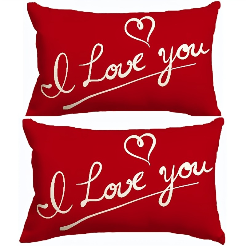 TEMU 2pcs Red Background Heart 