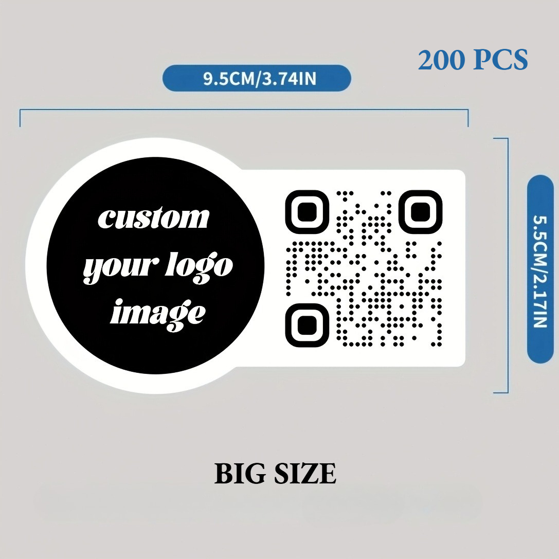 TEMU 20/100/200/400pcs Custom Stickers, Pvc Decals With Any Design Or Logo, Individually Sealed Personalized Vinyl Labels, For Social Media, Durable