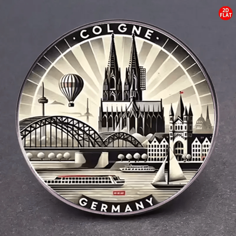 E-shop 2D Flach, 2D FLACH 1 Stück Collins Cathedral Brosche, mit einzigartigem Kostümabzeichen kreativer Corsage, geeignet für Rucksäcke, Kleidung,
