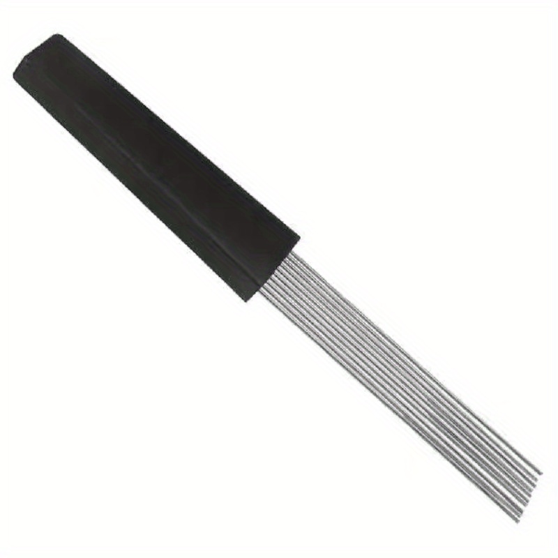 TEMU A Professional Scraper With A Red And Black Handle, Made Of Stainless Steel, Designed For Cleaning Orff Instruments. This Durable Metal Comb