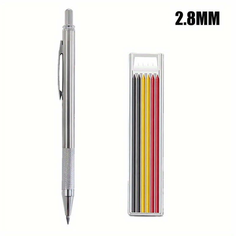 2.8mm Creative Solid Mechanical Carpenter Pencil, 2.8mm Refills, Marking Tools For Woodworking And Architecture
