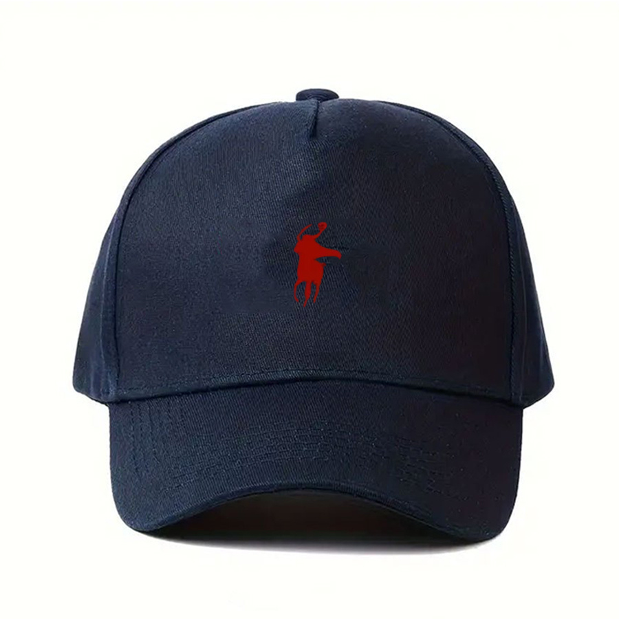 E-shop Fünfteilige Baseballkappe - Schwarze Freizeit-Sportmütze mit "Roter " Stickerei, Verstellbare Größe, Ideal für Draußen, Tolles Geschenk