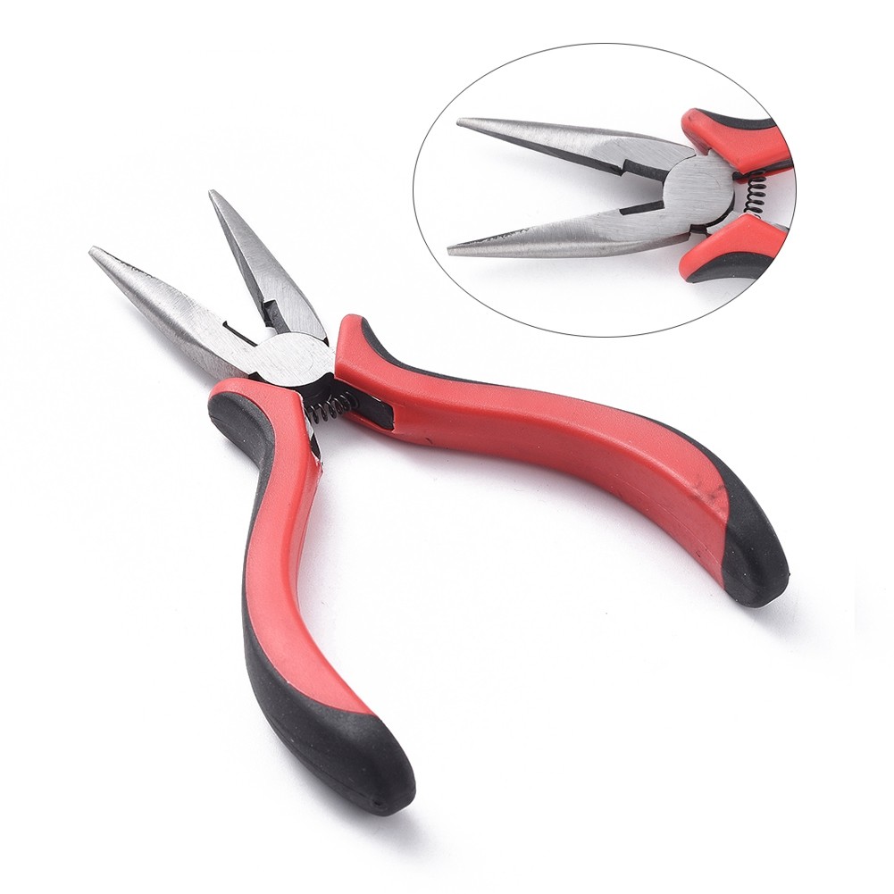 TEMU 1pc Alicates de Acero al Carbono para Joyería, Cortadoras de Alambre, Pinzas con Punta y , 135mm, Para Proyectos de Fabricación de Joyas,