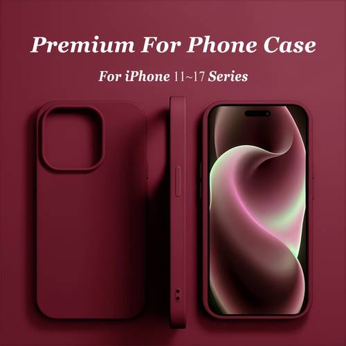 phone case original luxury minimalist solid color phone case suitable for iphone 17 11 12 13 series matte y premium phone case
