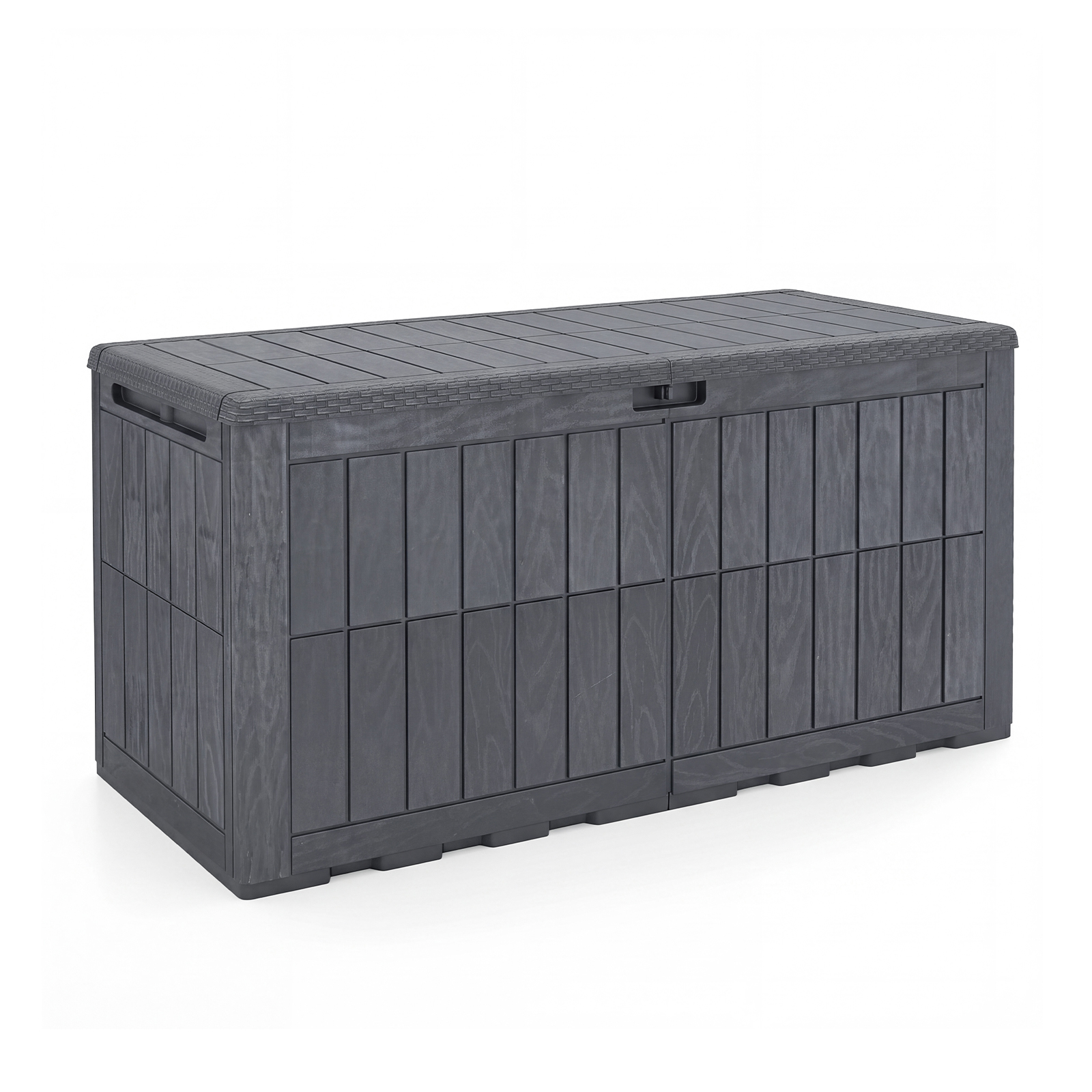 Image of 380l Storage Box, Lockable Storage Box With Lid, Gas Pressure Springs And Handles, 2-in-1 Terrace Bench And Pillow Box For Garden Tools And Pool Additions