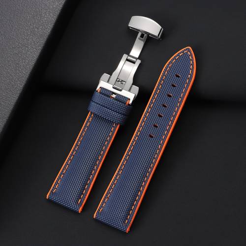high quality carbon fiber surface silicone watch strap 20mm 22mm 24 silicone watch band for men boys replacement compatible with watch models