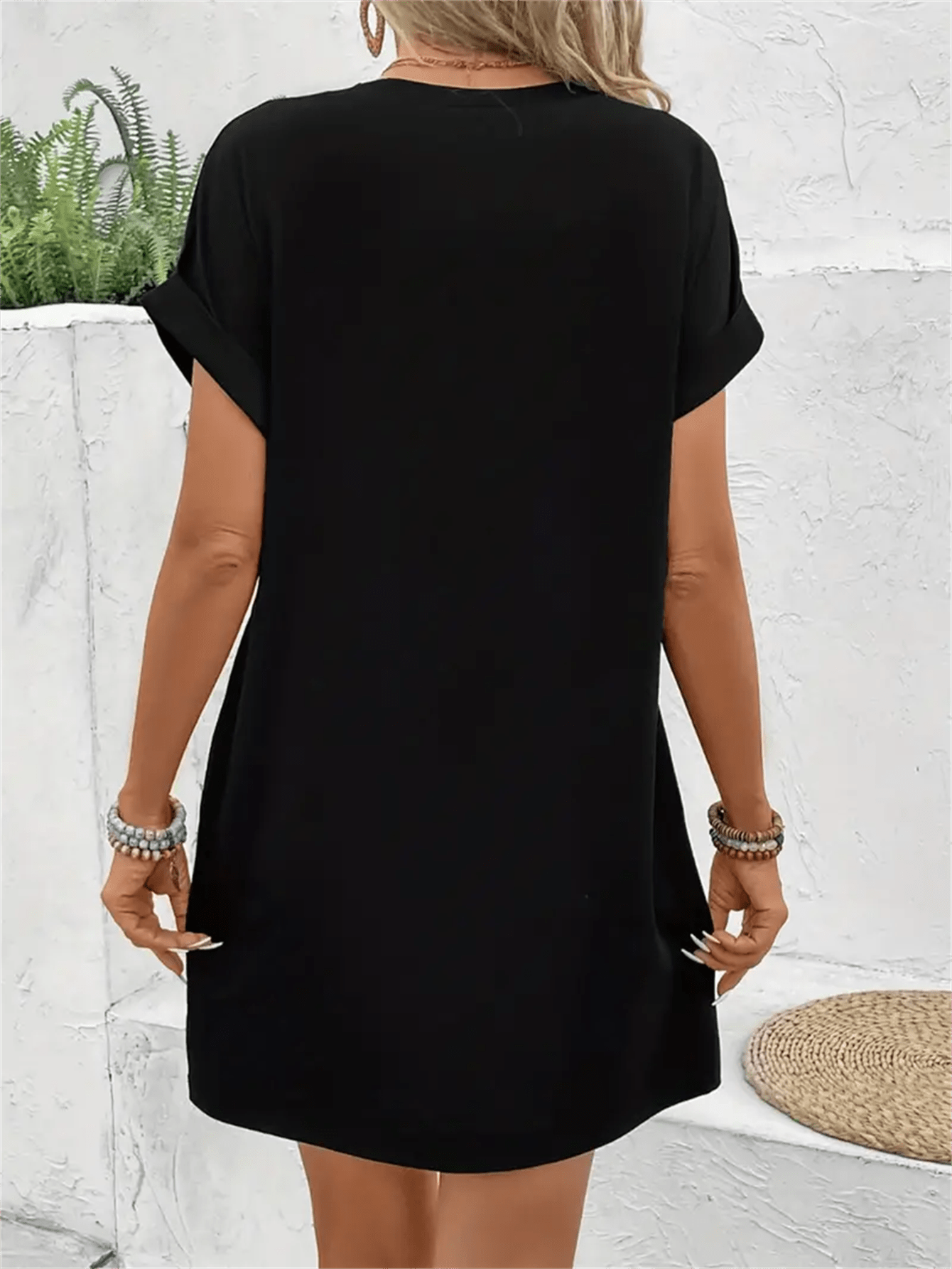 womens casual graphic print t shirt dress short sleeve round neck relaxed fit knee length dress   thinking text timer loading symbol breathable machine washable spring summer outfits spring fashion medium stretch fabric