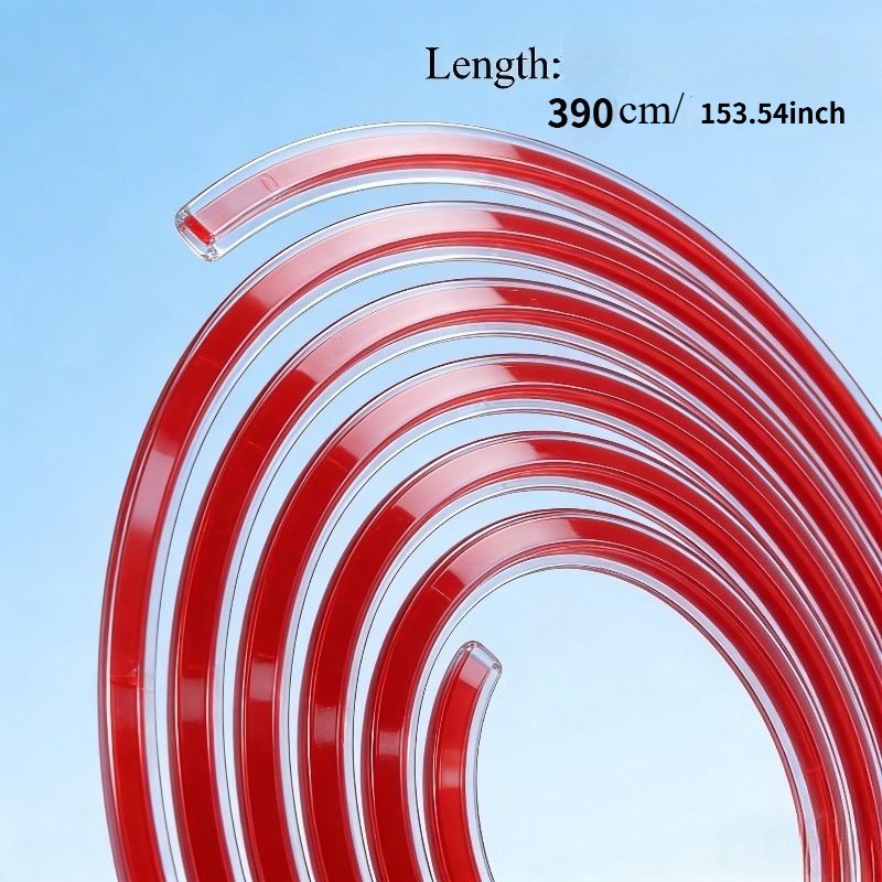 Image of 3.9m Anti-scratch And Anti-collision Protection Strip - Transparent Pvc Car Door Anti-collision Strip - Compatible With 157.48inch Models, Car Exterior Additions