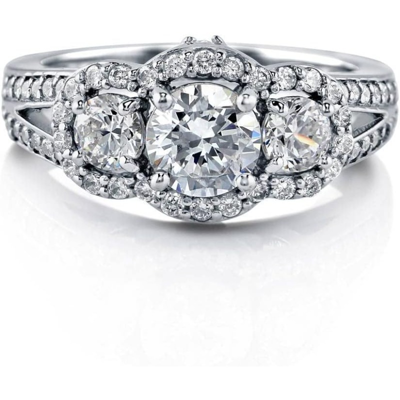 Image of 1pc S925 925 Silver Inlaid 2-carat Moissanite Ring, Luxurious, Easy, Fashionable, Elegant Men's Gift, Suitable For Women' Wear, Gift For On Holidays
