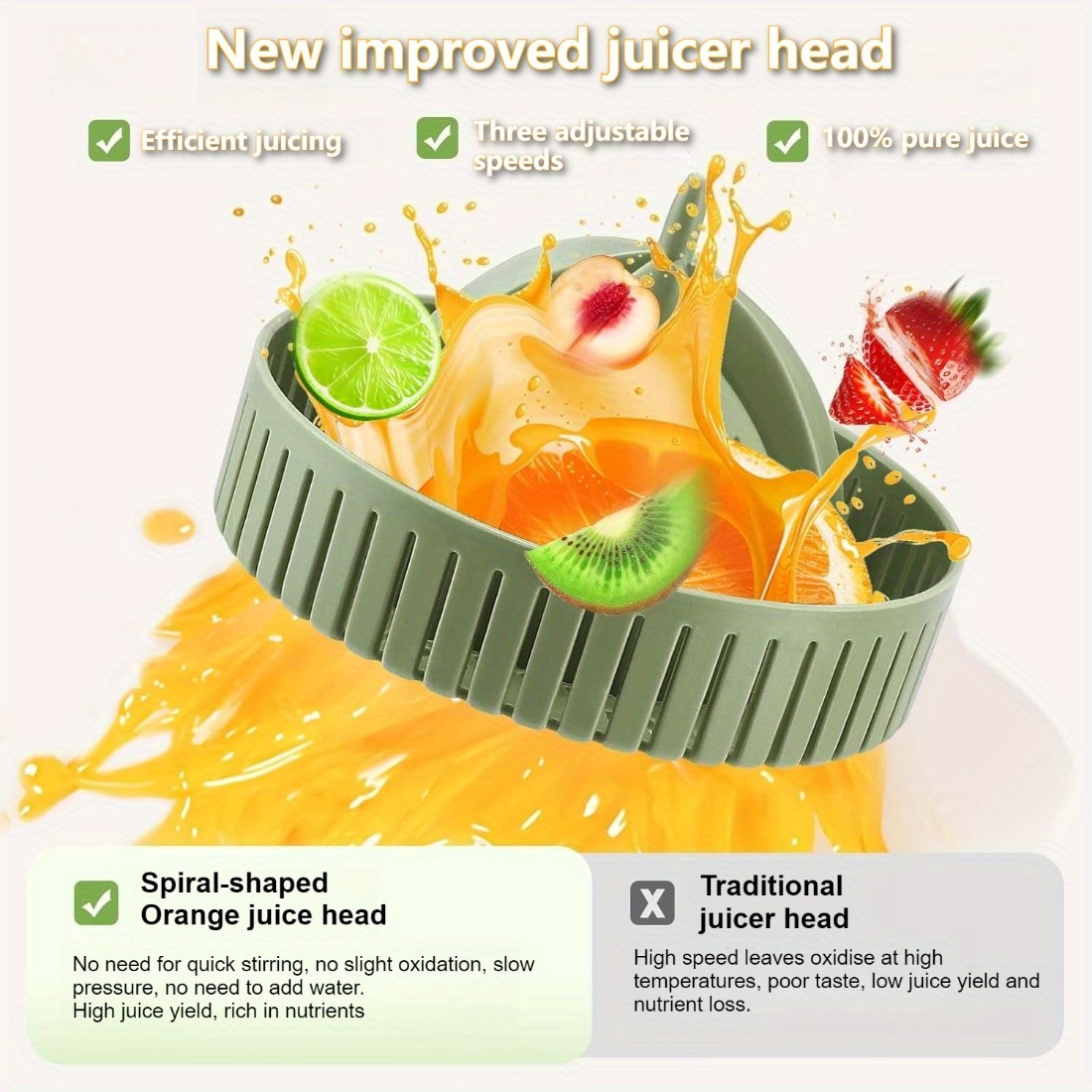 TOYANDONA Multi-Function Food Blender, 3-Speed Automatic Mini Food Processor Specifically designed for food, fruits, vegetables, and fresh juices Removable push-button control panel for easy cleaning Stylish design, perfect Christmas gift