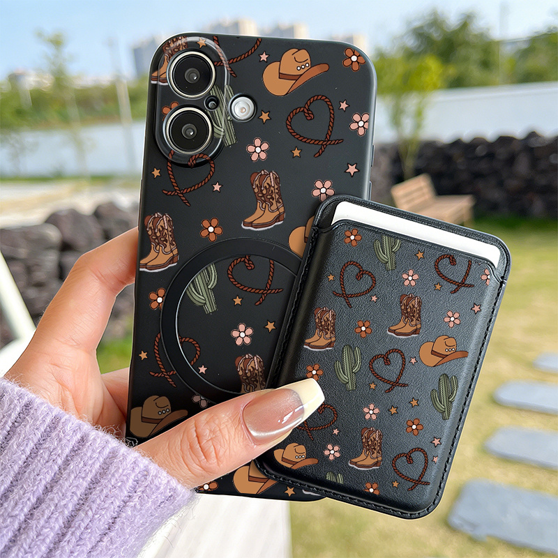 TEMU Phone Case: (phone Case & Magnetic Card Holder Wallet) 2-in-1 Combination Luxury Creative Fashion Unique Matte Scratch-resistant Ultra-thin