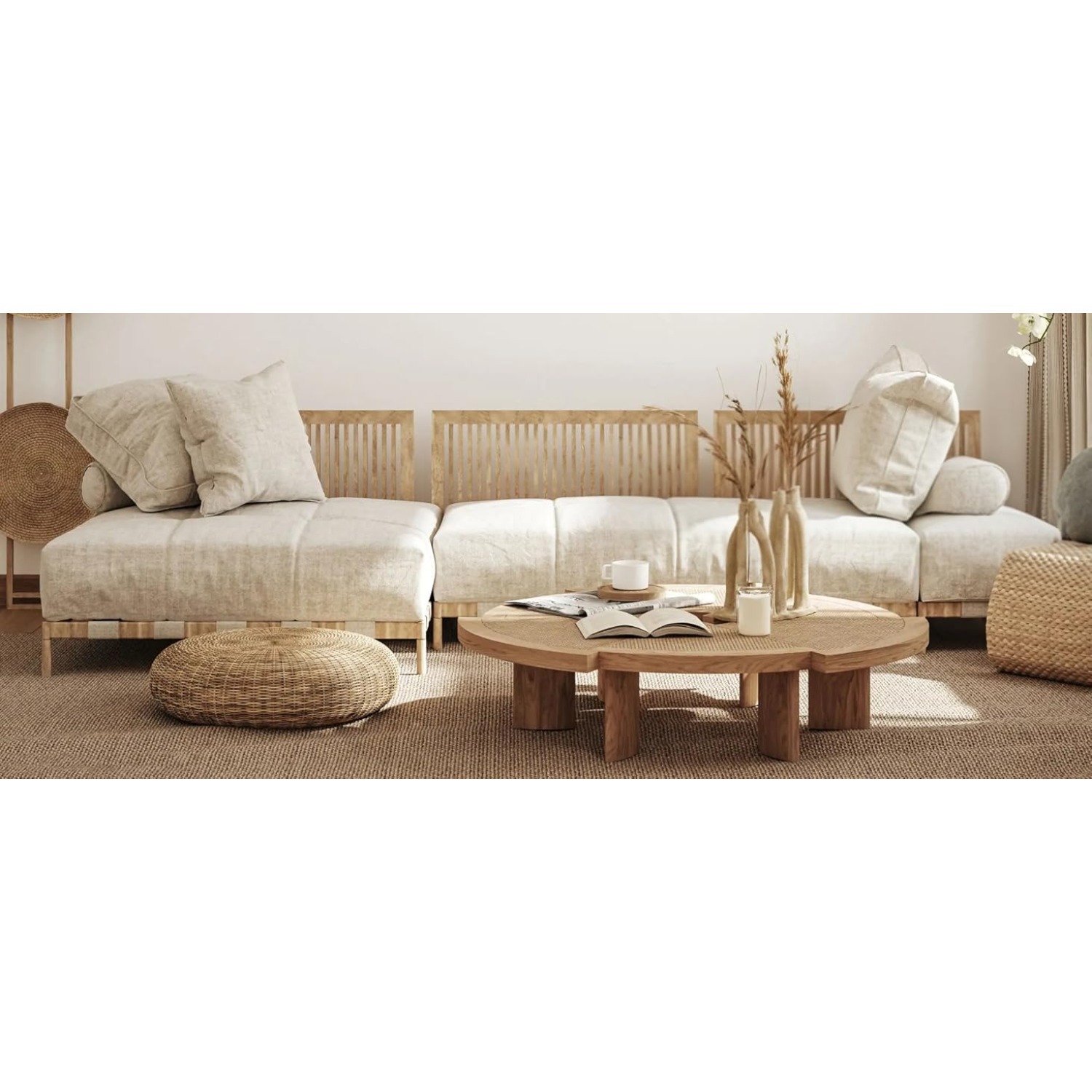 Four Season Large Rattan Woven Storage Basket Is Sturdy and Durable, Suitable for Shelves, Clothing Blanket Baskets, Woven Laundry Baskets, Organizing and Storing Decorative Wardrobe Storage Boxes, and Handle Storage Boxes, Ornament Storage