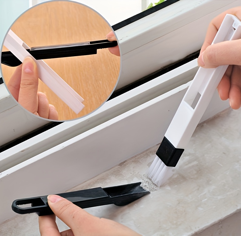 1 buc. Perie de curățare din plastic multifuncțională cu lopată - o lopată manuală de mână potrivită pentru curățarea holurilor, dormitoarelor, baie, toalete, bucătării, mașini și podele - nu este necesară electricitate.