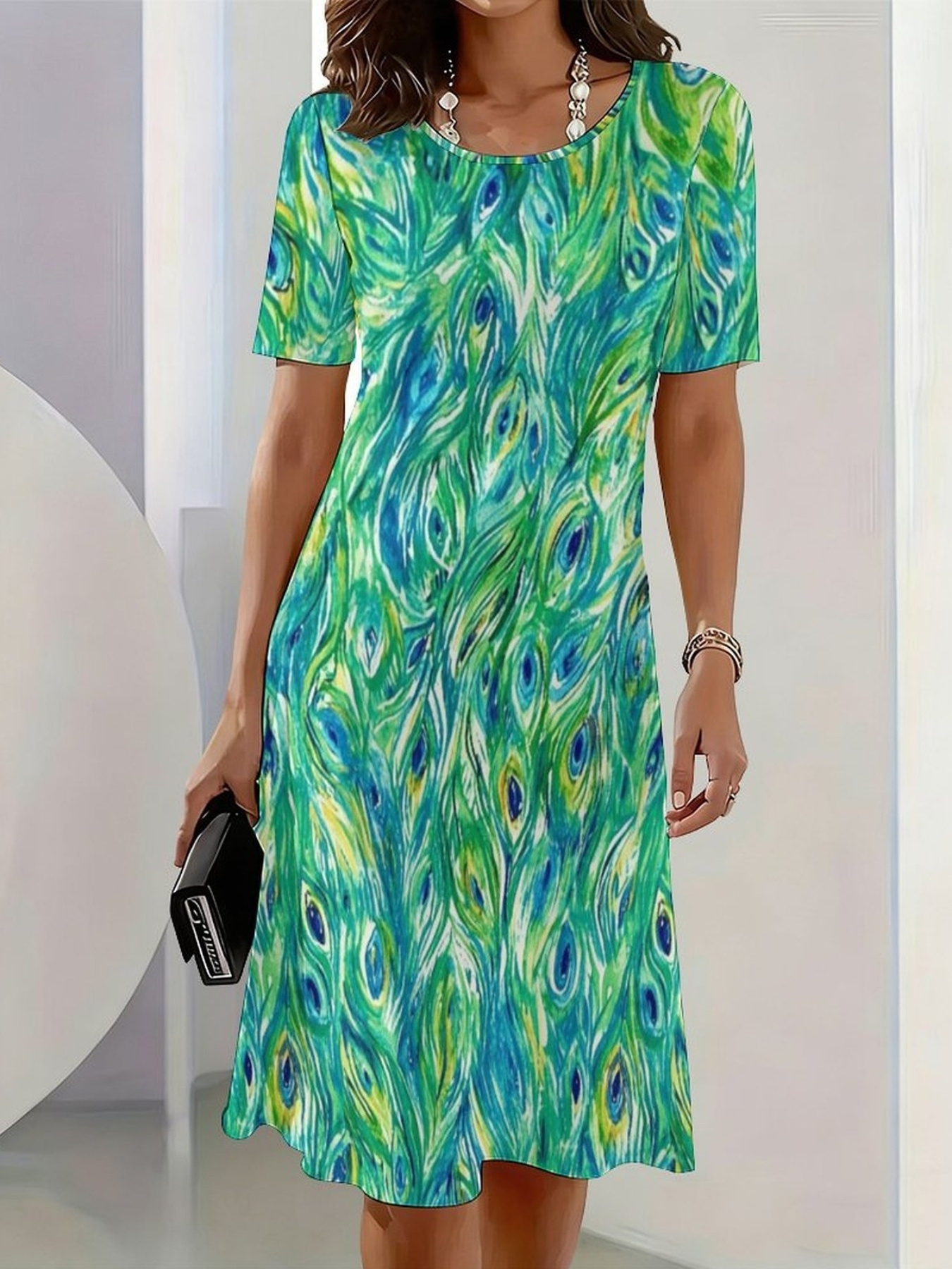 peacock dresses sold on Temu United States