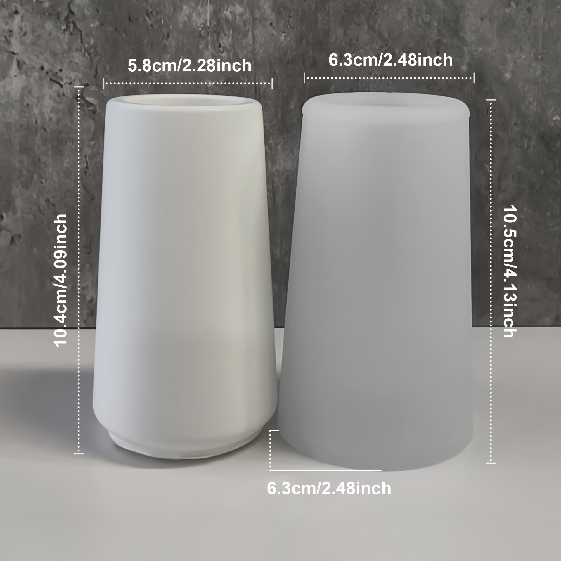 E-shop Hochwertige Silikon Vase Kerzenform Kerzenform für Kerzenherstellung Handwerk Heimdekoration Form Urlaubsgeschenk Form Erhältlich in Weiß,