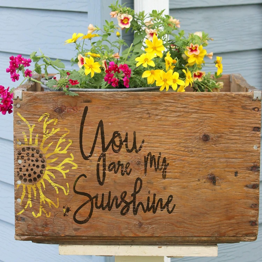 You Are My Sunshine Craft Template with Sunflower Design