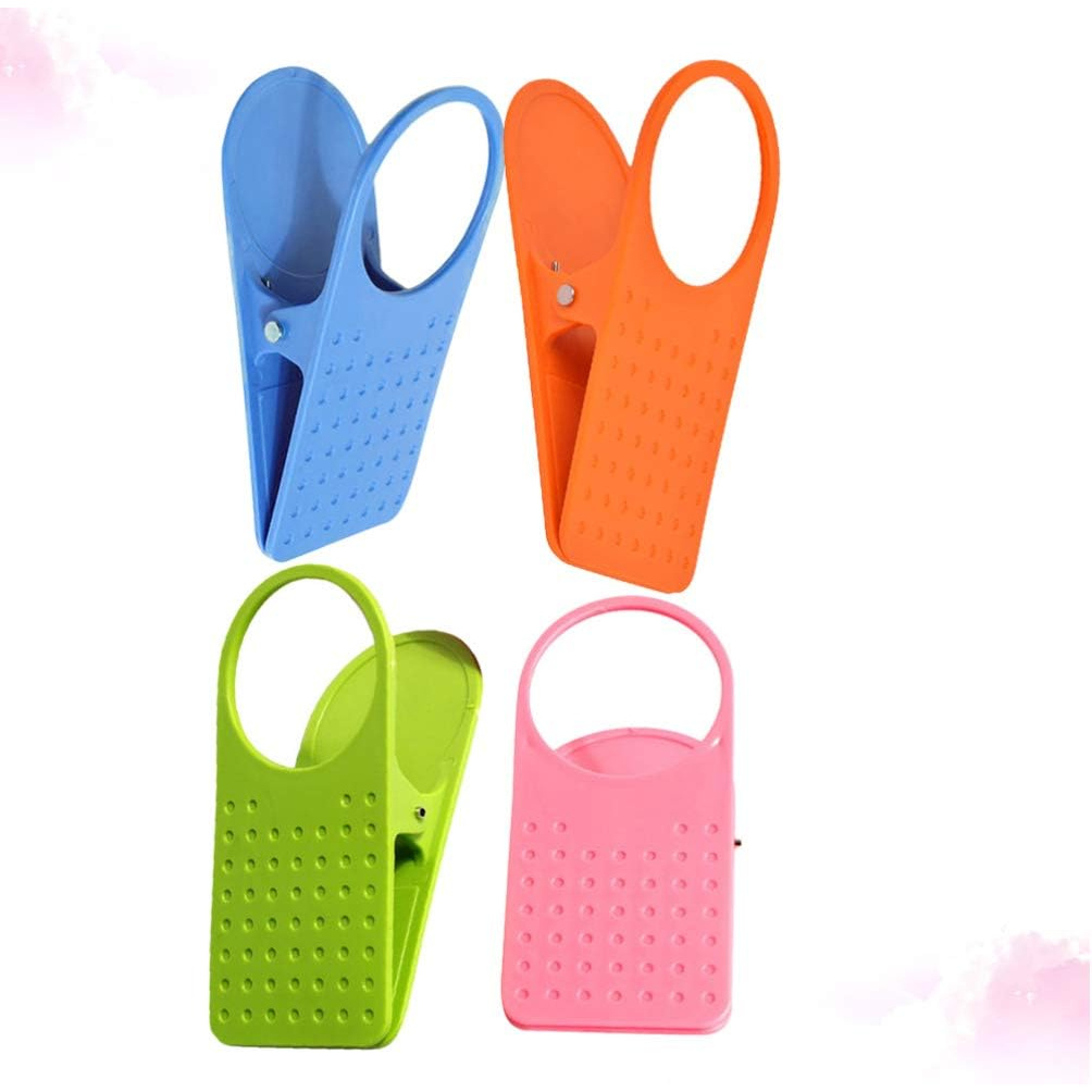 TEMU 4pcs Set Table Cup Holder Clip, Tabletop Holder, Can Install Cups, Table Side Clip, (color Random)