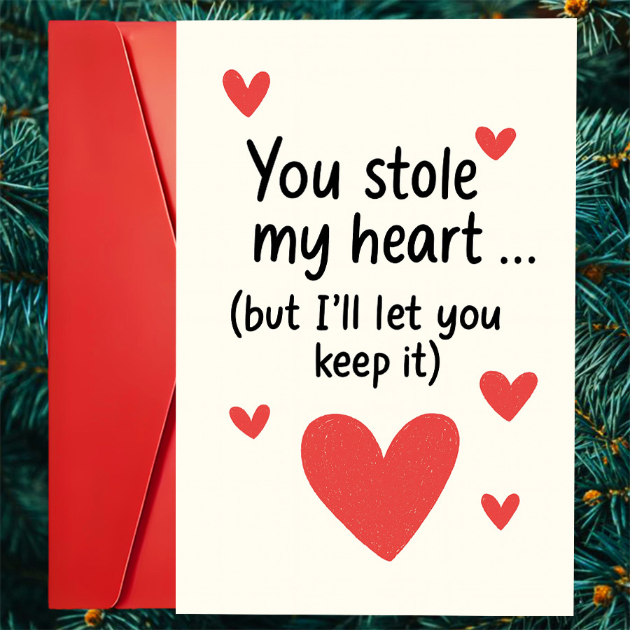 TEMU 1pc Romantic Heart-shaped Design Greeting Card, Ideal For Couple Anniversaries And Valentine's Day, Suitable For Expressing Feelings Anytime