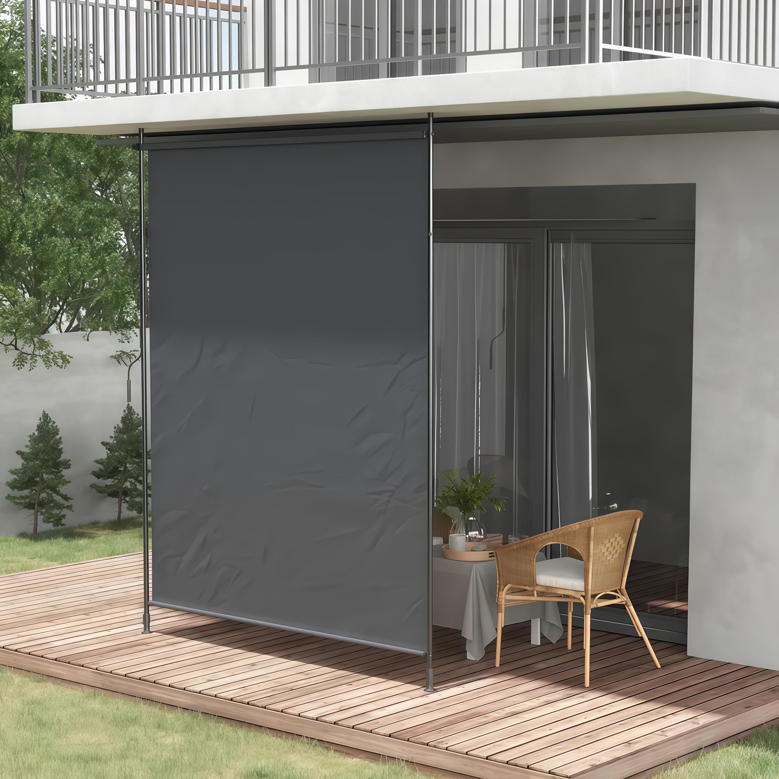 outdoor roll up sunshade awning   vertical balcony privacy screen