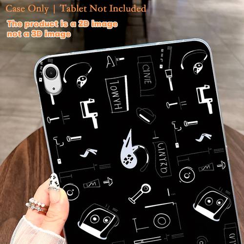 minimalist 2d flat printed pattern tablet case suitable for ipad 10th gen 10 9 12 9 inches suitable for ipad pro 11 0 inch 2018 2020 2021 2022 2023 2024 suitable for ipad 2017 2018 2 3 4 5